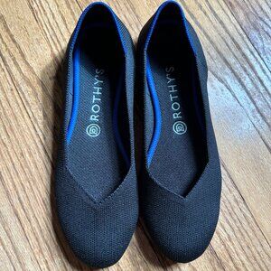 Black Rothy Rounded Toe Ballet Flats